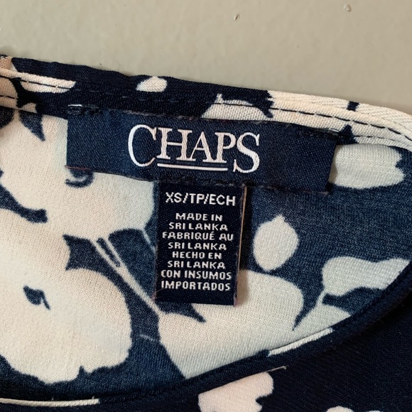 Chaps Navy Floral Midi Dress - Picture 6 of 6
